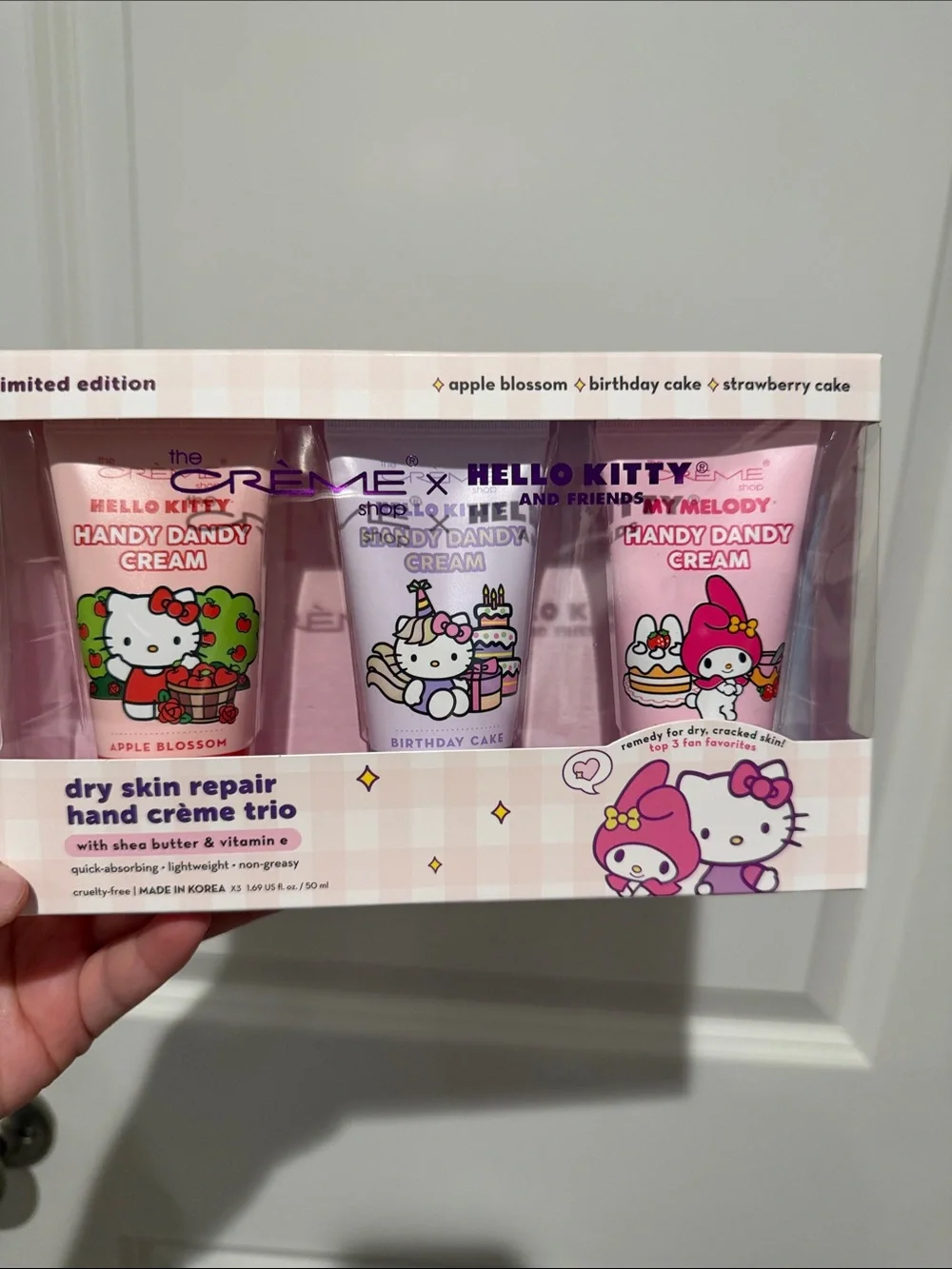 Hello Kitty Dry Skin Repair Hand Crème Trio - Pink